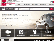 Tablet Screenshot of cerritosnissanparts.com